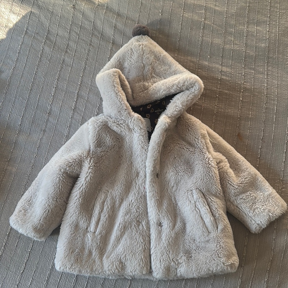 Zara Faux Fur Toddler Jacket 18-24 months